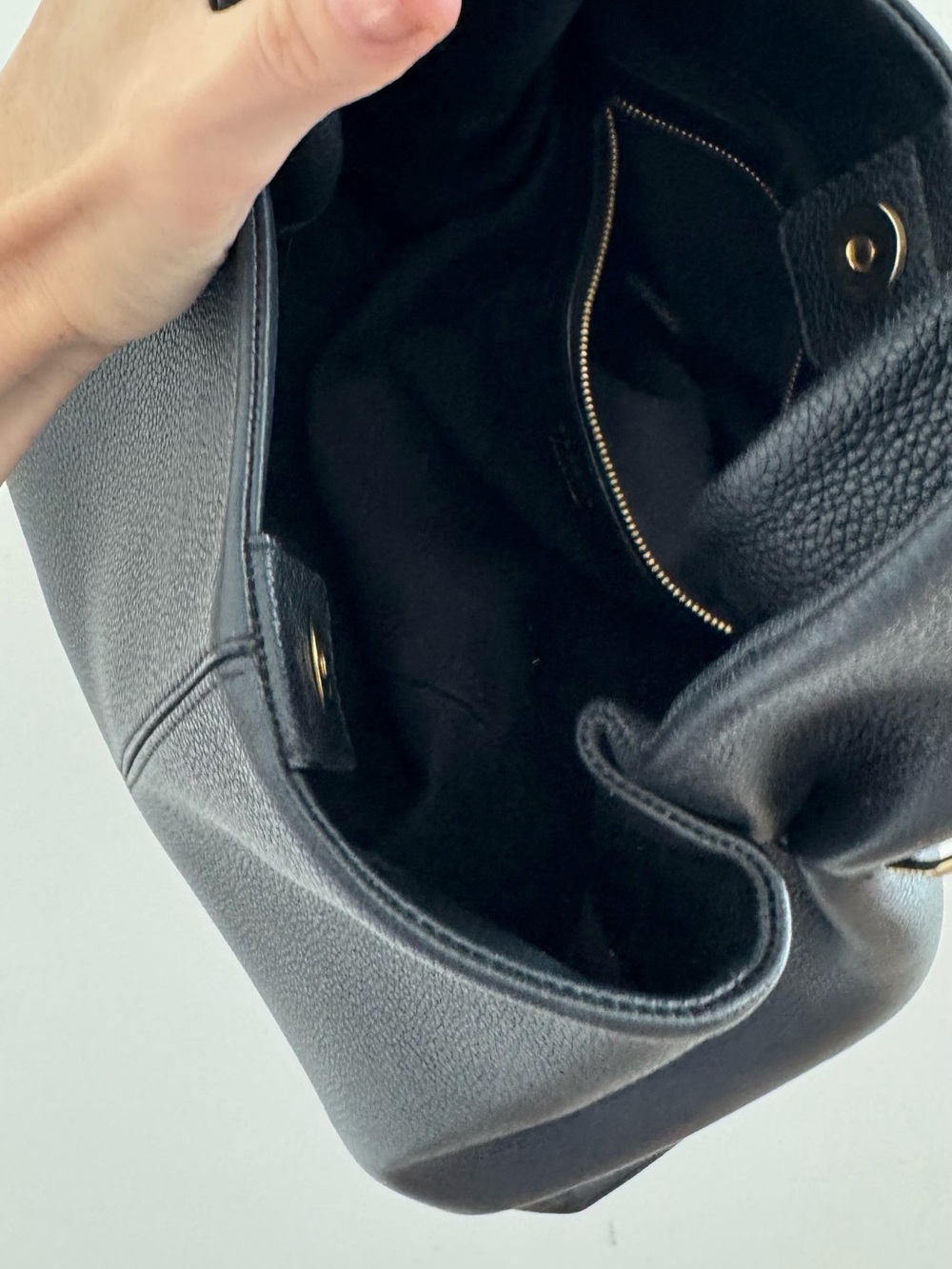 POLENE Numéro Neuf EDITION TEXTURED BLACK bag * no shoulder strap - Picture 16 of 17